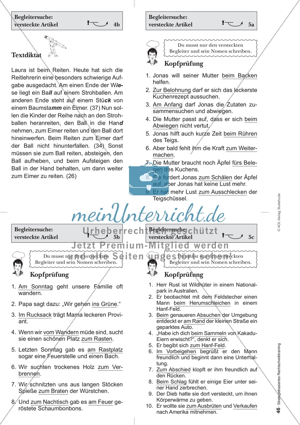 Rechtschreibung: Begleitersuche - Versteckte Artikel - Wissenschaftliche Grundlagen und Arbeitsmaterialien Preview 7