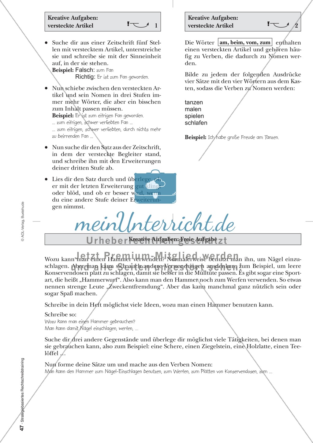Rechtschreibung: Begleitersuche - Versteckte Artikel - Wissenschaftliche Grundlagen und Arbeitsmaterialien Preview 8