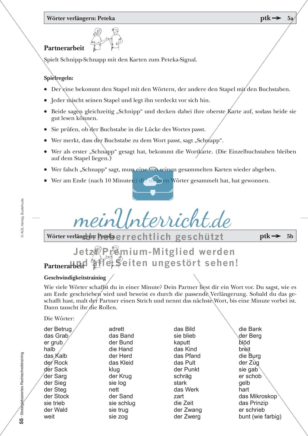 Rechtschreibung: Wörter verlängern - Das Peteka-Signal - Auslautverhärtung - Wissenschaftliche Grundlagen und Arbeitsmaterialien Preview 8