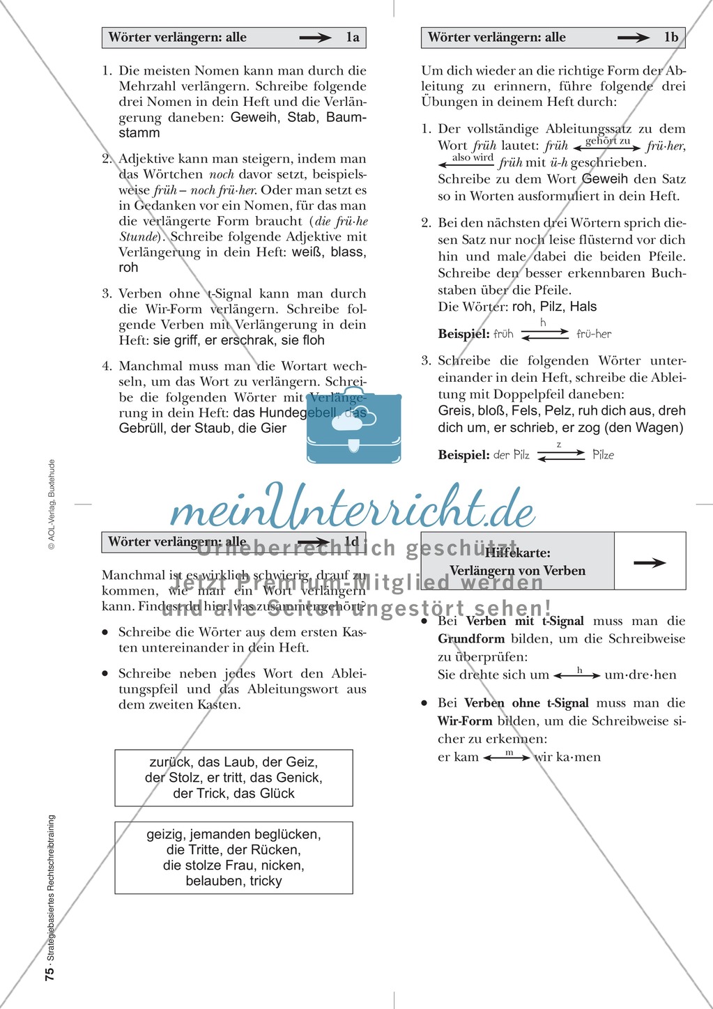 Rechtschreibung: Wörter verlängern - Doppelkonsonanten - Wissenschaftliche Grundlagen und Arbeitsmaterialien Preview 12
