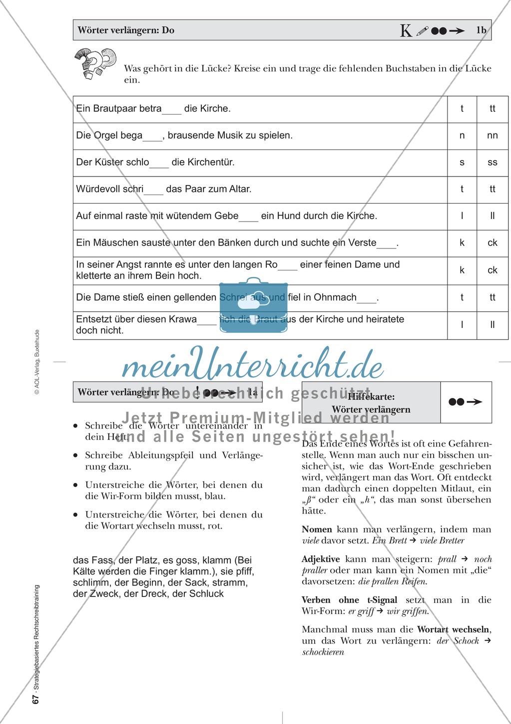Rechtschreibung: Wörter verlängern - Doppelkonsonanten - Wissenschaftliche Grundlagen und Arbeitsmaterialien Preview 4