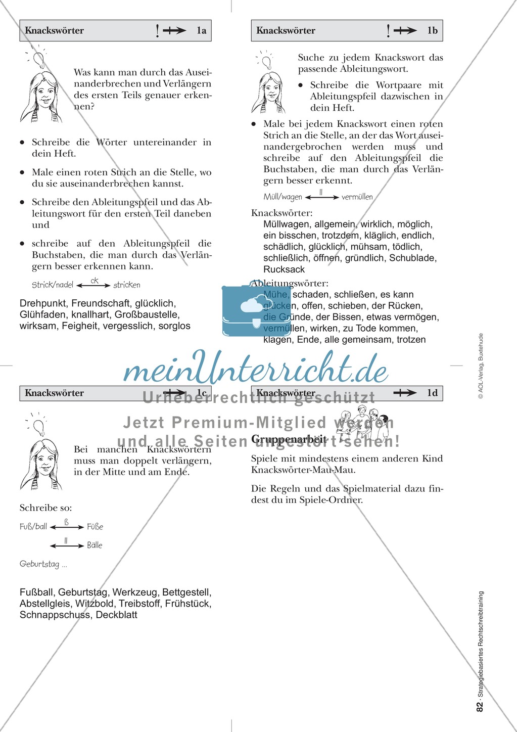 Rechtschreibung: Knackswörter - Wortbausteine - Morpheme - Wissenschaftliche Grundlagen, Arbeitsmaterialien und Kartenspiel Preview 3