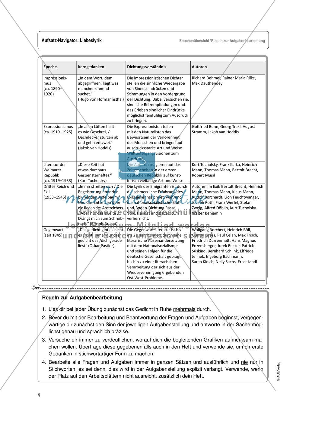 Epochenübersicht zur Liebeslyrik Preview 2