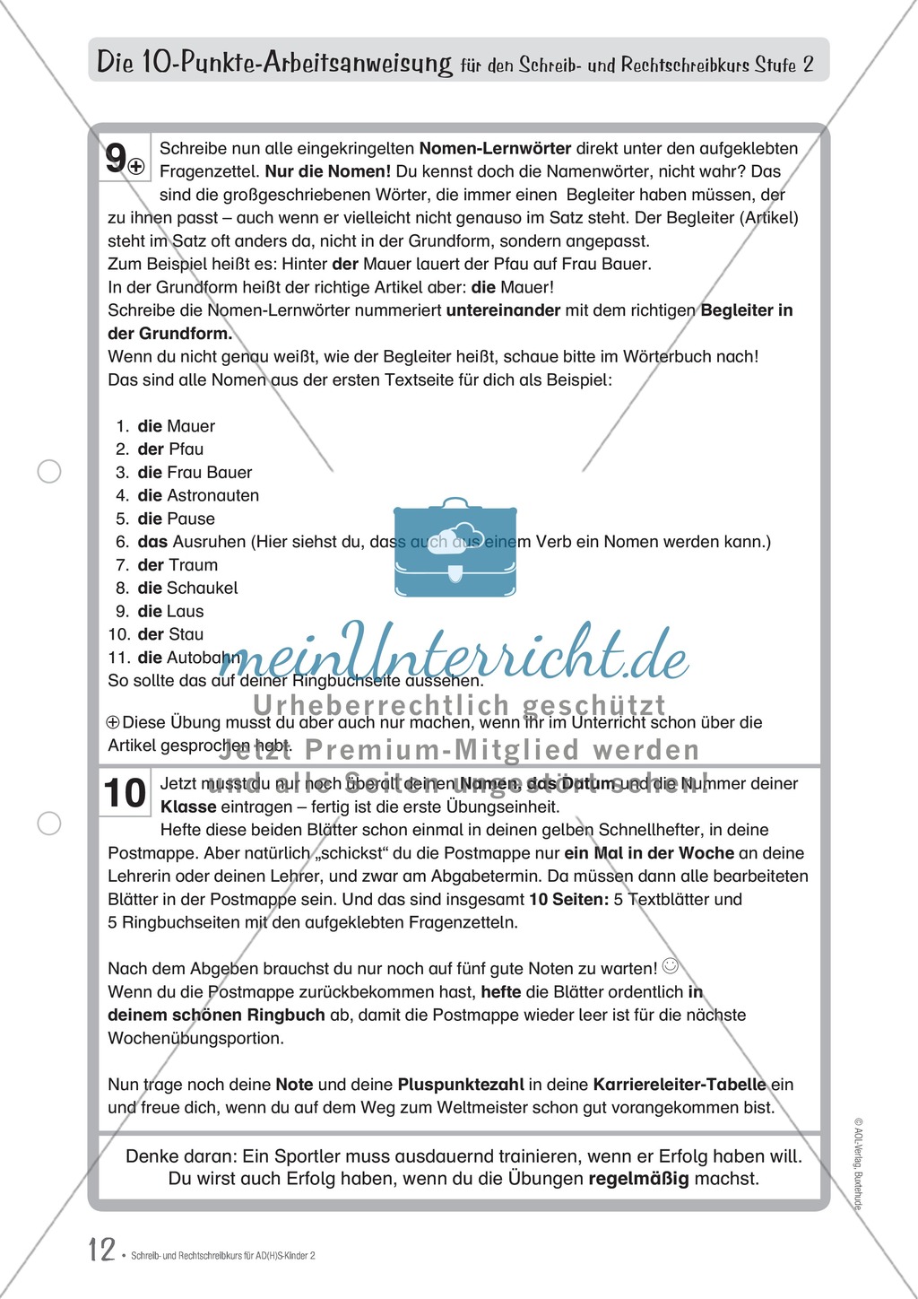 Wie Schüler mit ADS/ADHS zur Rechtschreibübung motiviert werden können Preview 5