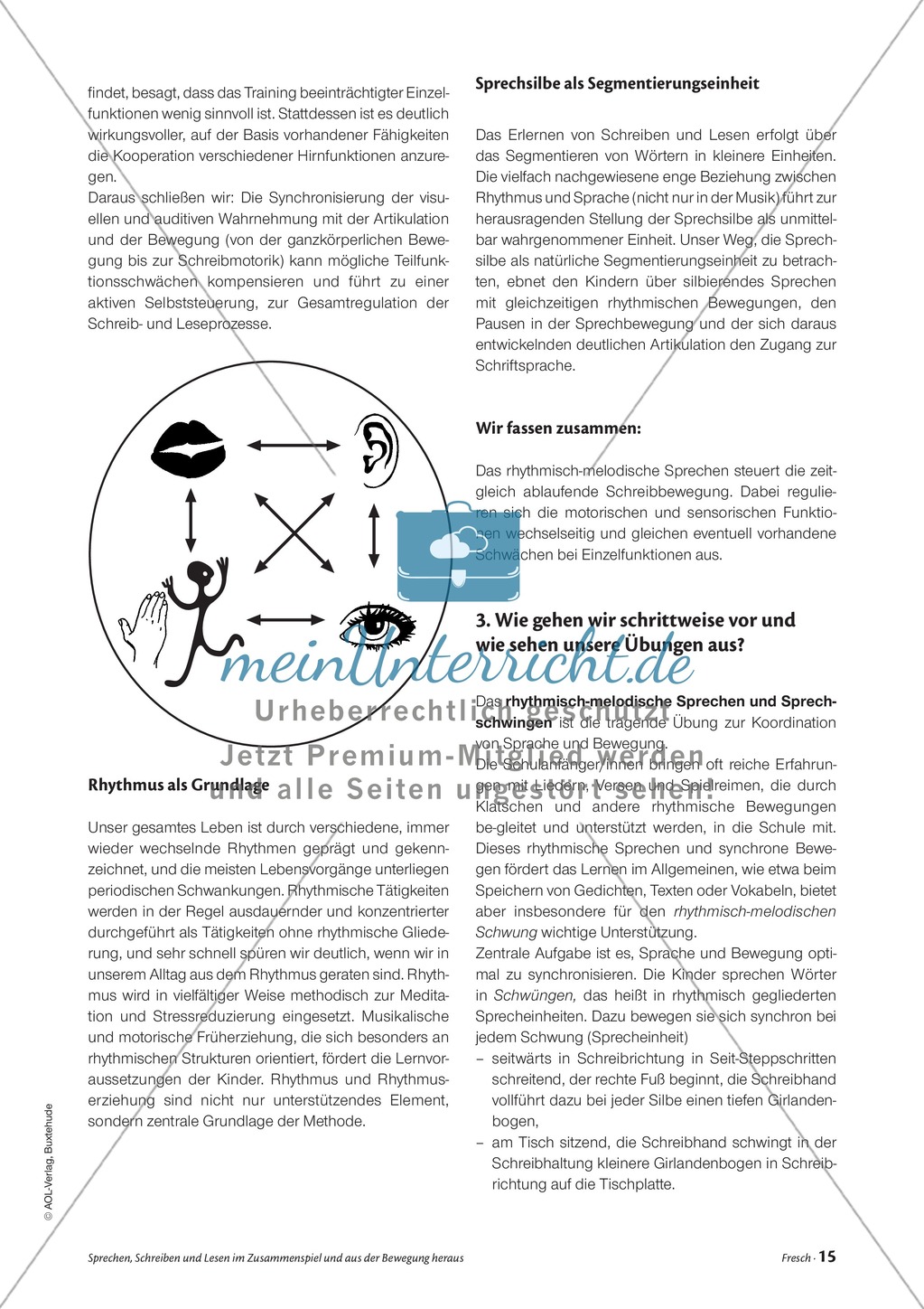 Infotext: Sprechen, Schreiben und Lesen im Zusammenspiel und aus der Bewegung heraus Preview 2