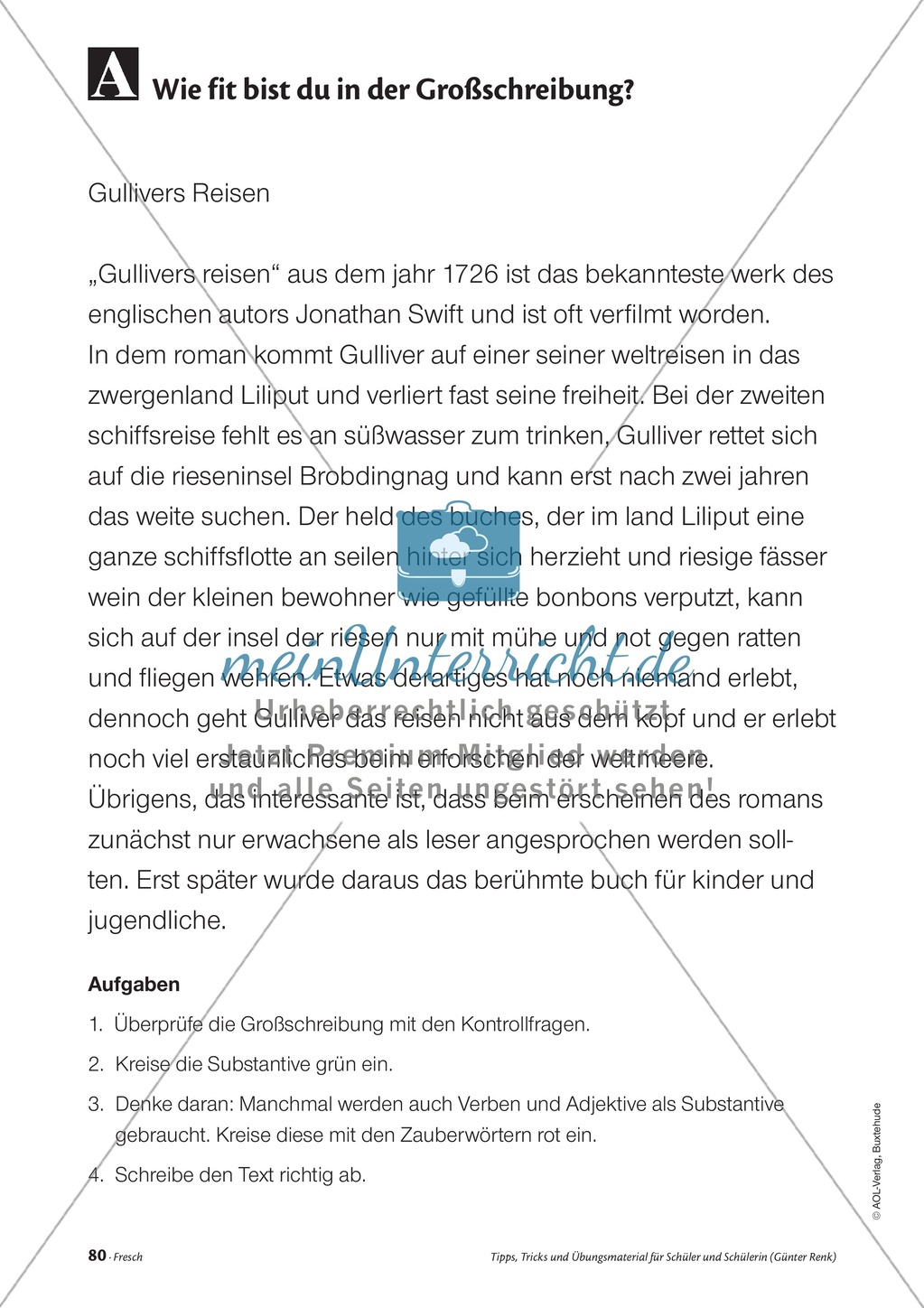 Elementares Lesetraining. Mit Infotext, Beispielen und Tipps für Schüler. Preview 22