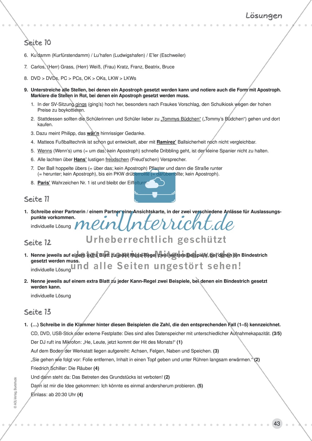 Erklärung und Übung zu Bindestrich und Gedankenstrich -
