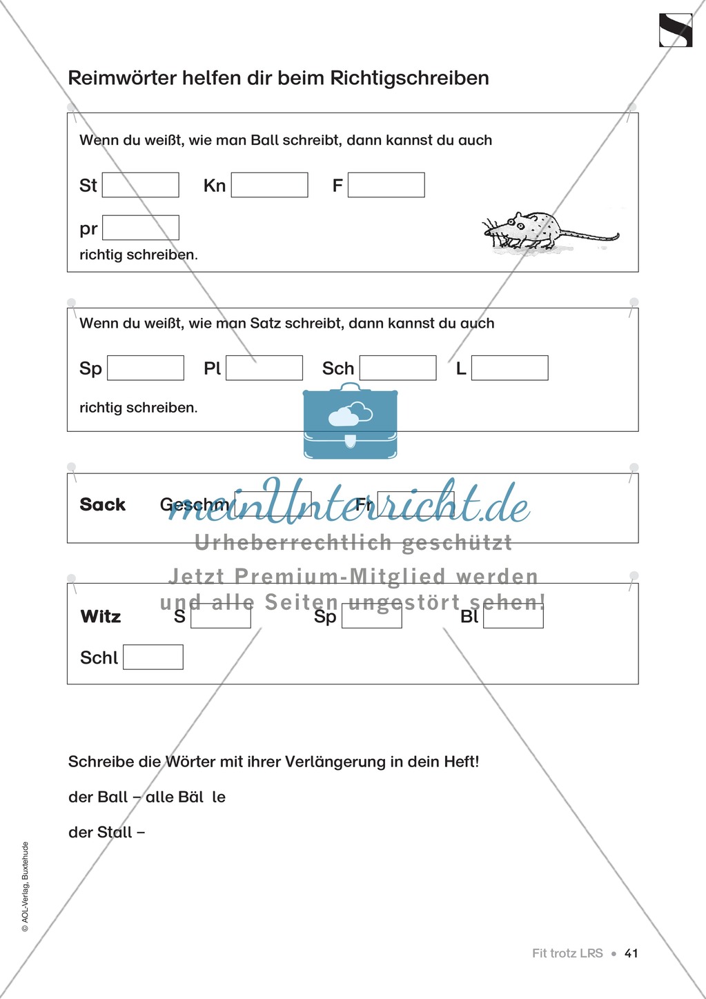 Übungen für Kinder mit LRS: "alle" und "viel" als Verlängerungswörter zur richtigen Rechtschreibung verwenden Preview 12