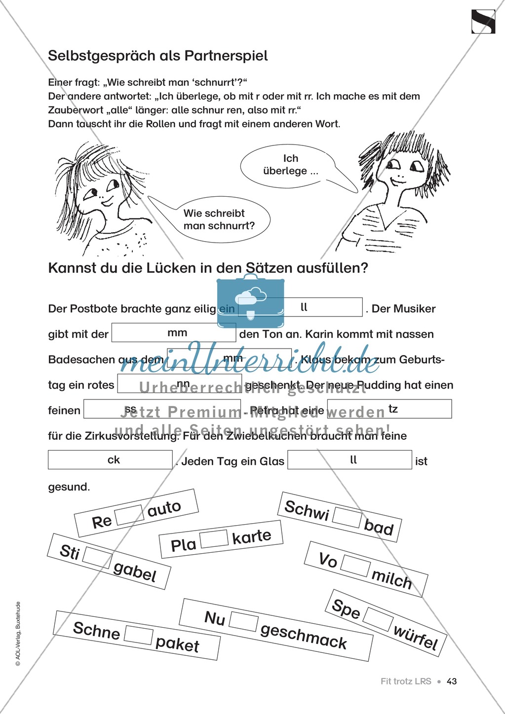 Übungen für Kinder mit LRS: "alle" und "viel" als Verlängerungswörter zur richtigen Rechtschreibung verwenden Preview 14