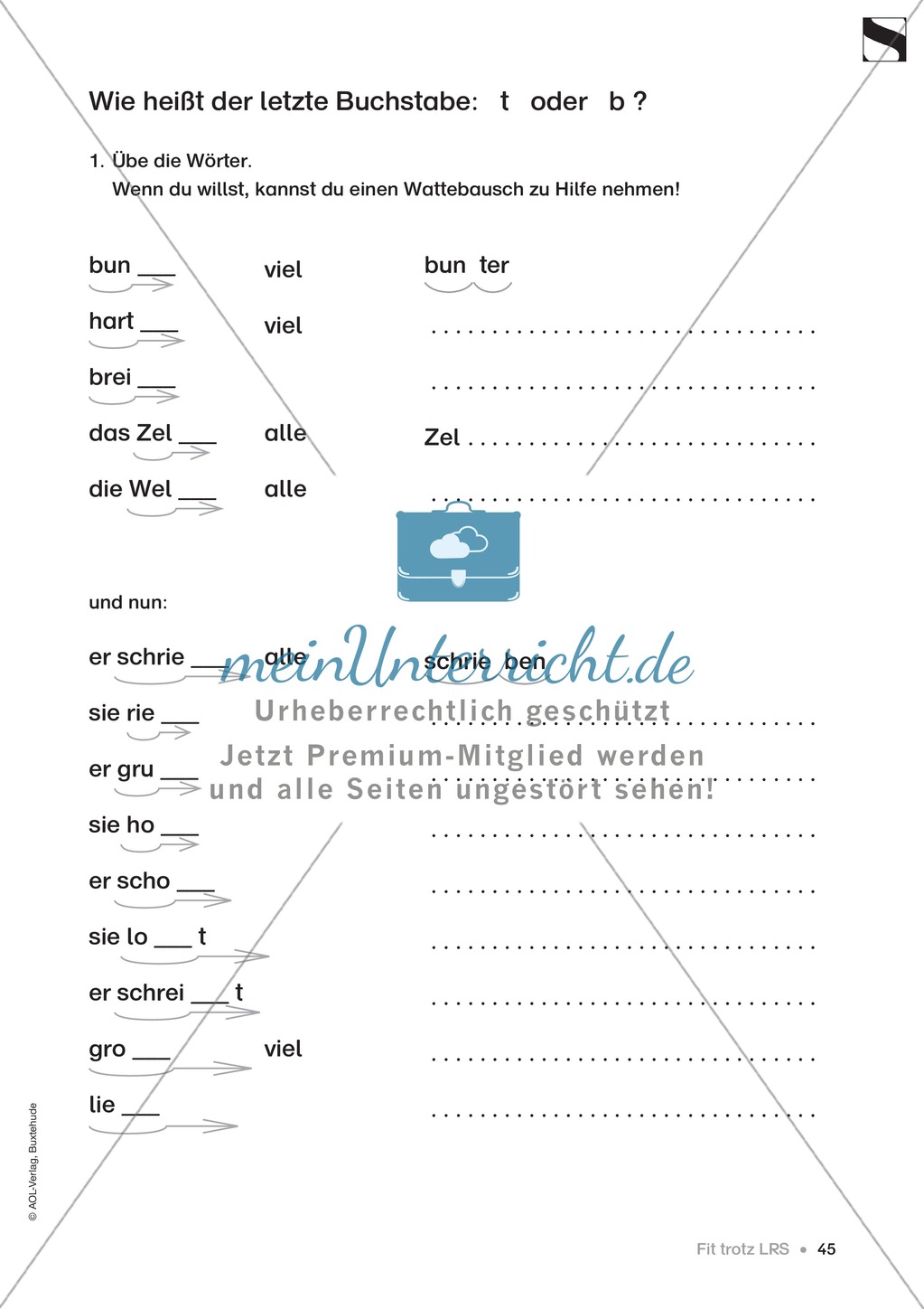 Übungen für Kinder mit LRS: "alle" und "viel" als Verlängerungswörter zur richtigen Rechtschreibung verwenden Preview 16