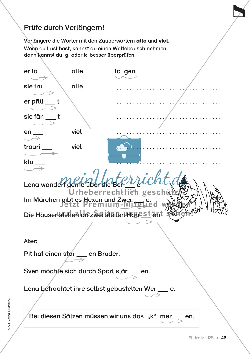 Übungen für Kinder mit LRS: "alle" und "viel" als Verlängerungswörter zur richtigen Rechtschreibung verwenden Preview 17