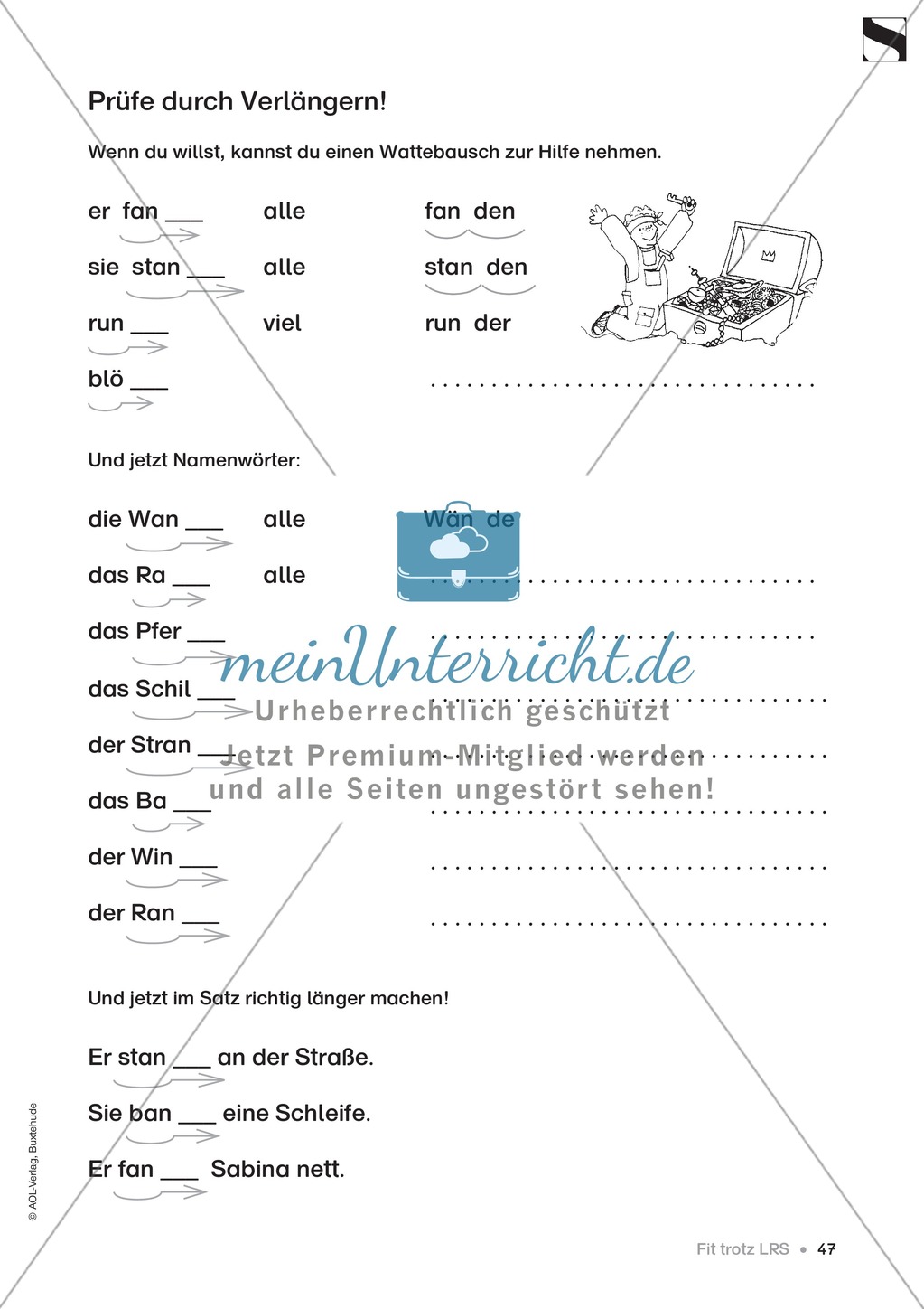 Übungen für Kinder mit LRS: "alle" und "viel" als Verlängerungswörter zur richtigen Rechtschreibung verwenden Preview 18