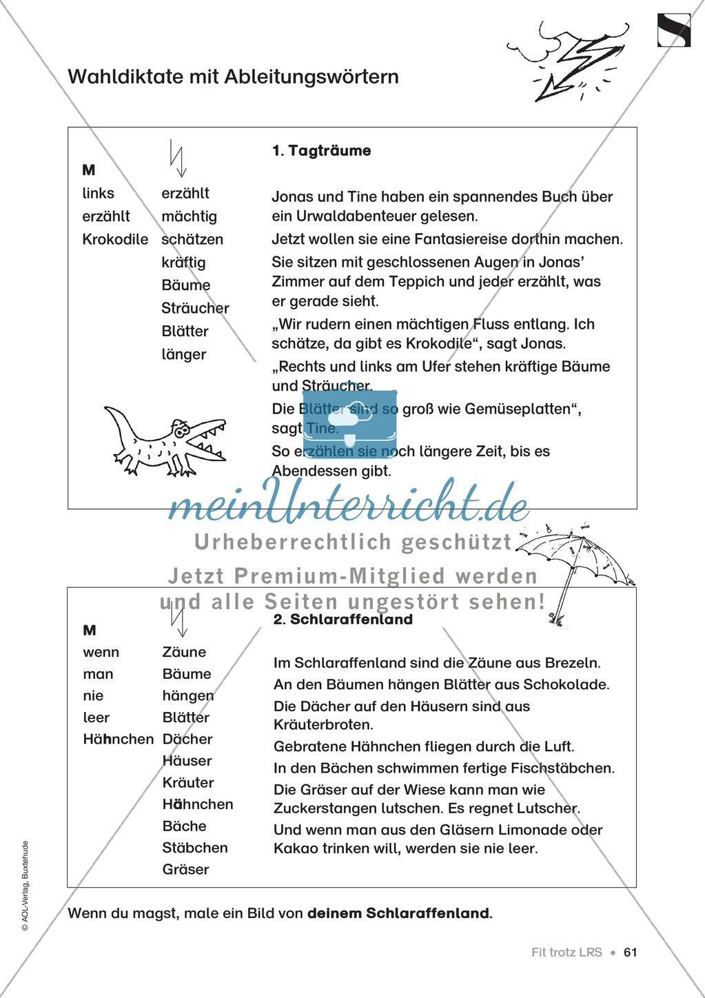 Übungen für Kinder mit LRS: Blitzableiter-Strategie zur richtigen Rechtschreibung von ä und äu Preview 14