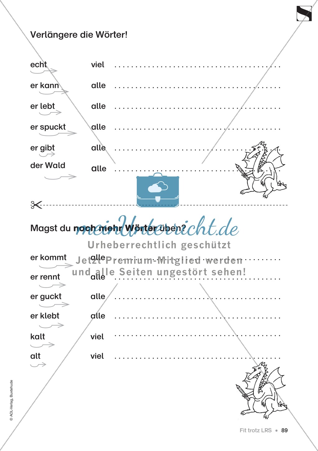 Vorschläge zur Gestaltung von Unterrichtsstunden für Kinder mit LRS Preview 15