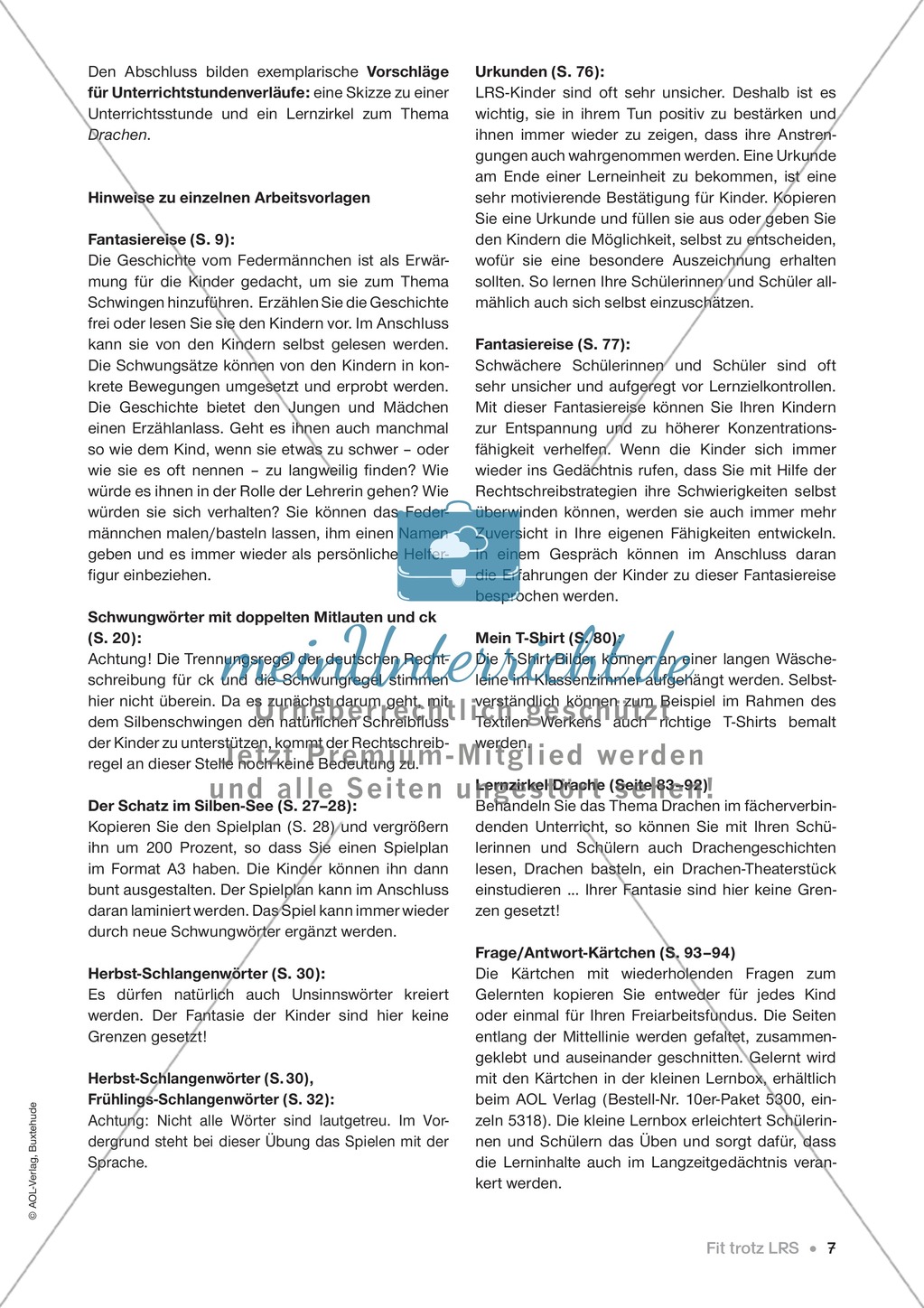 Vorschläge zur Gestaltung von Unterrichtsstunden für Kinder mit LRS Preview 5