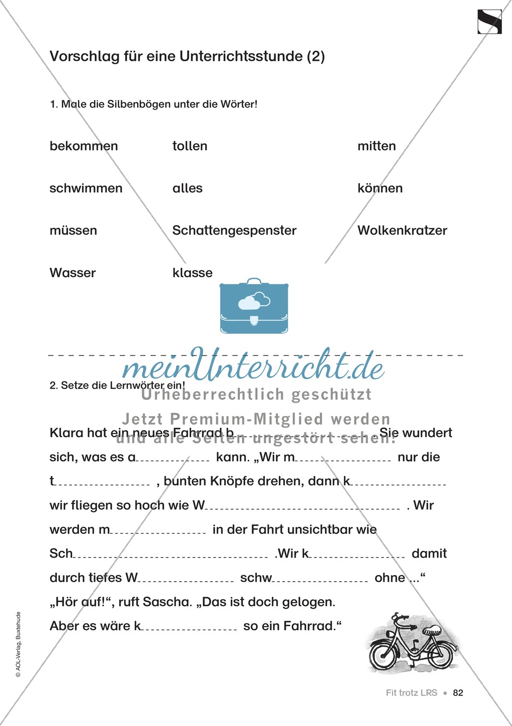Vorschläge zur Gestaltung von Unterrichtsstunden für Kinder mit LRS Preview 8