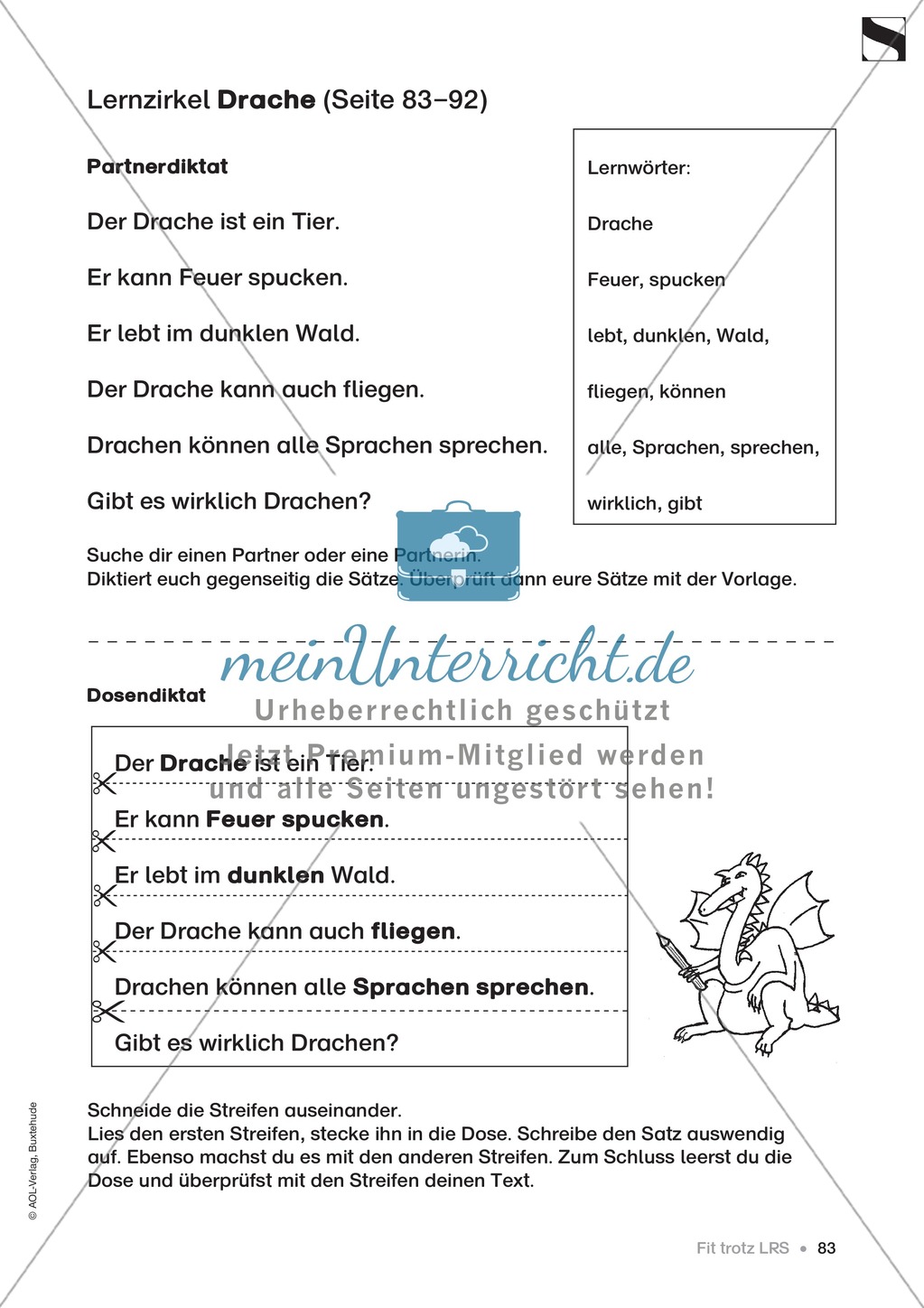Vorschläge zur Gestaltung von Unterrichtsstunden für Kinder mit LRS Preview 9