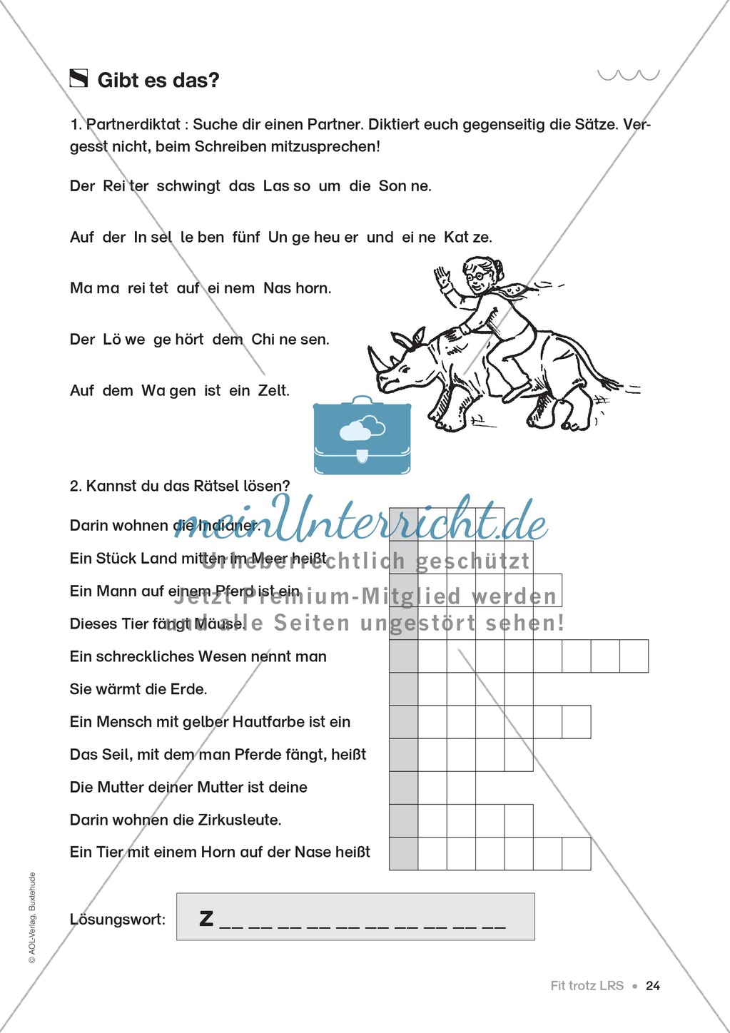 Übungen für Kinder mit LRS: Strategien für Rechtschreibübungen - Silbenschwingen, Verlängerungswörter, Merkwörter und Ableiten Preview 16
