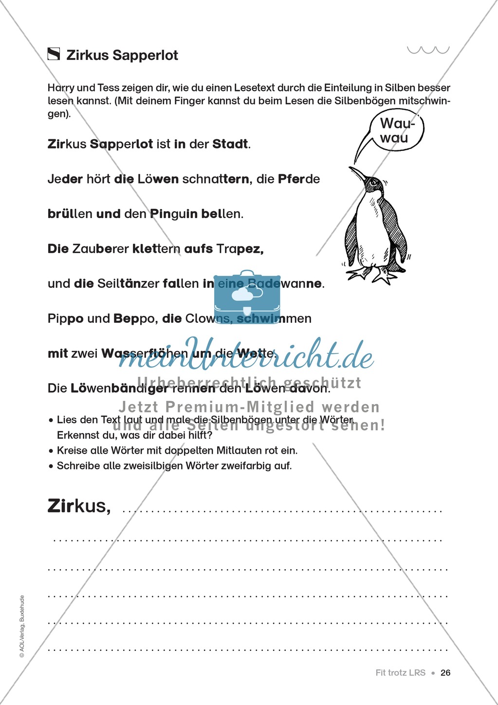 Übungen für Kinder mit LRS: Strategien für Rechtschreibübungen - Silbenschwingen, Verlängerungswörter, Merkwörter und Ableiten Preview 18