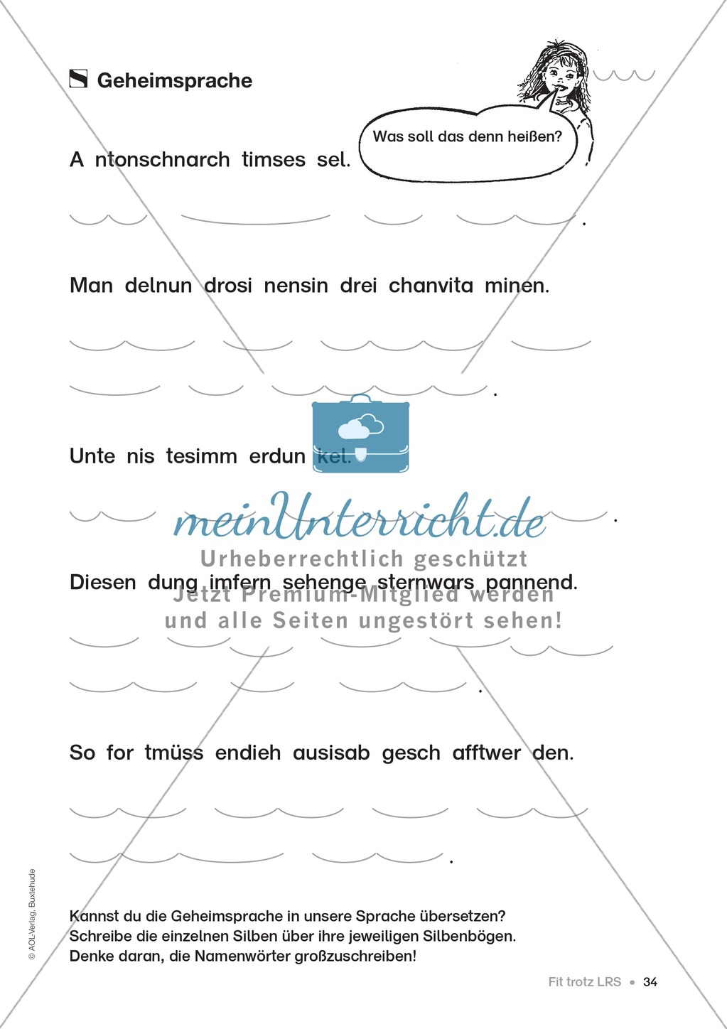 Übungen für Kinder mit LRS: Strategien für Rechtschreibübungen - Silbenschwingen, Verlängerungswörter, Merkwörter und Ableiten Preview 26