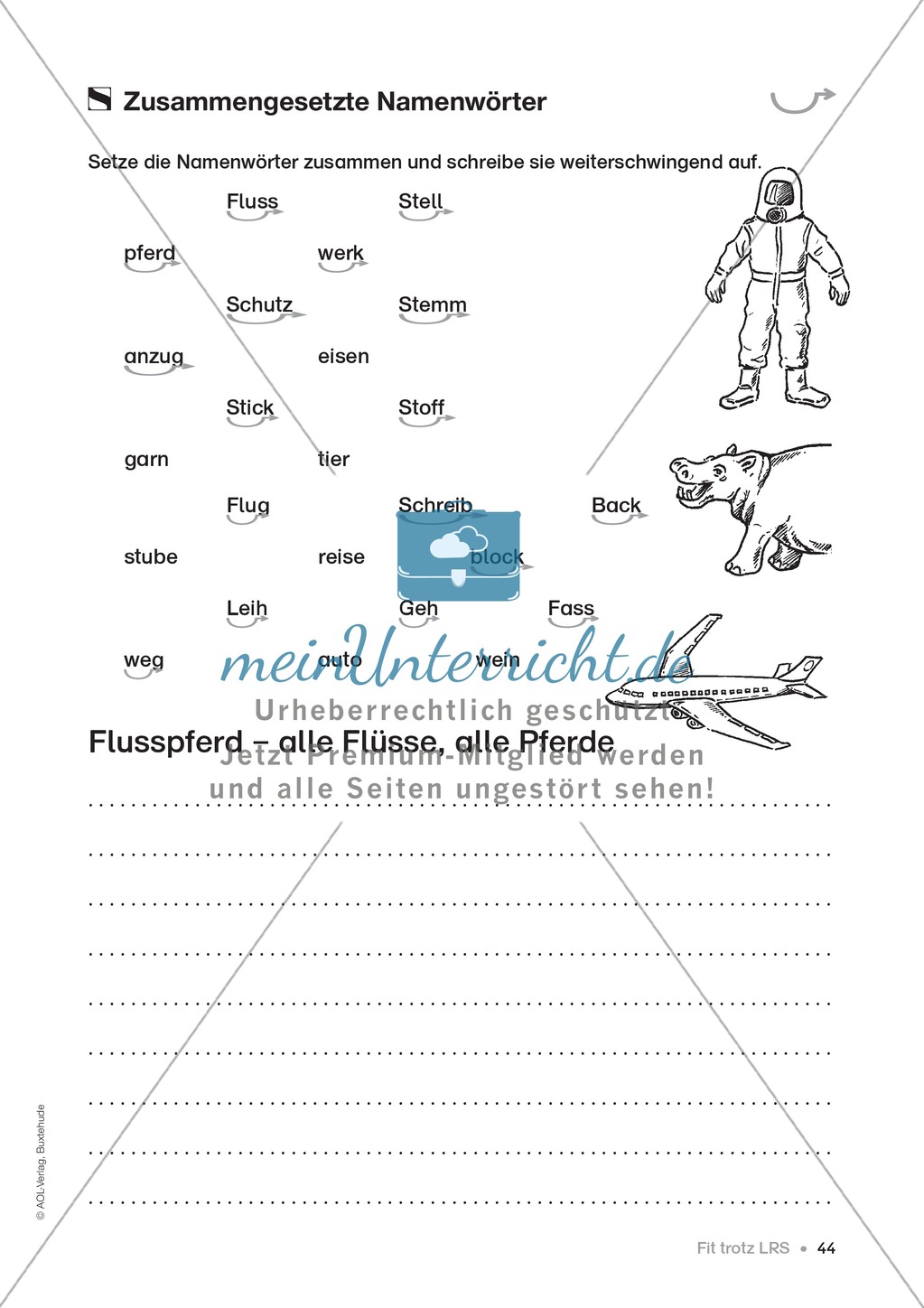Übungen für Kinder mit LRS: Strategien für Rechtschreibübungen - Silbenschwingen, Verlängerungswörter, Merkwörter und Ableiten Preview 36