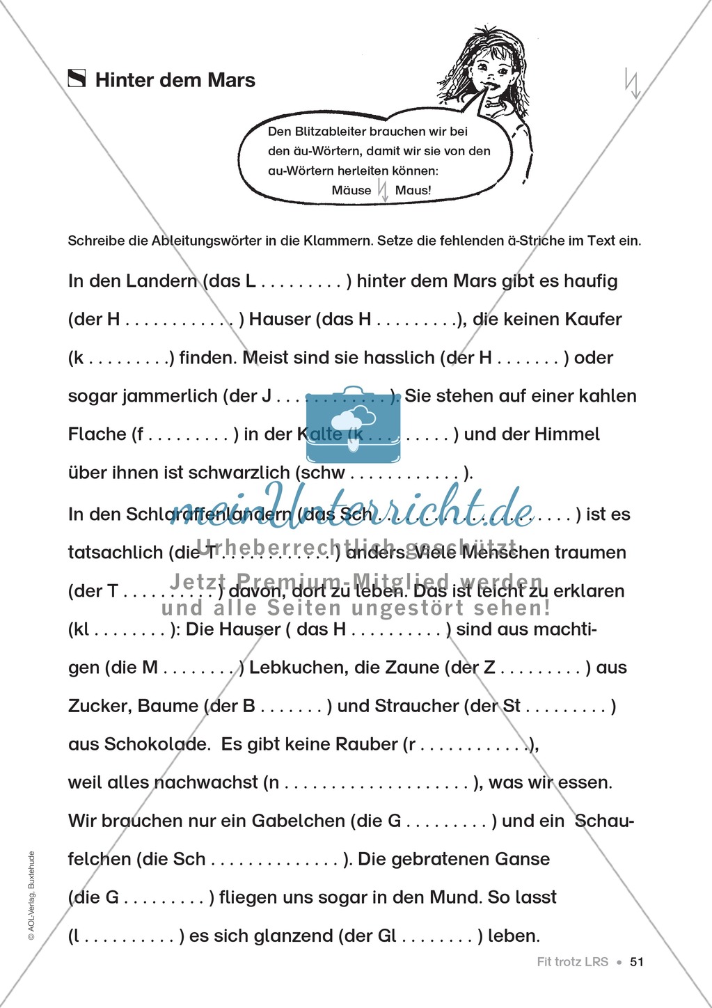 Übungen für Kinder mit LRS: Strategien für Rechtschreibübungen - Silbenschwingen, Verlängerungswörter, Merkwörter und Ableiten Preview 43