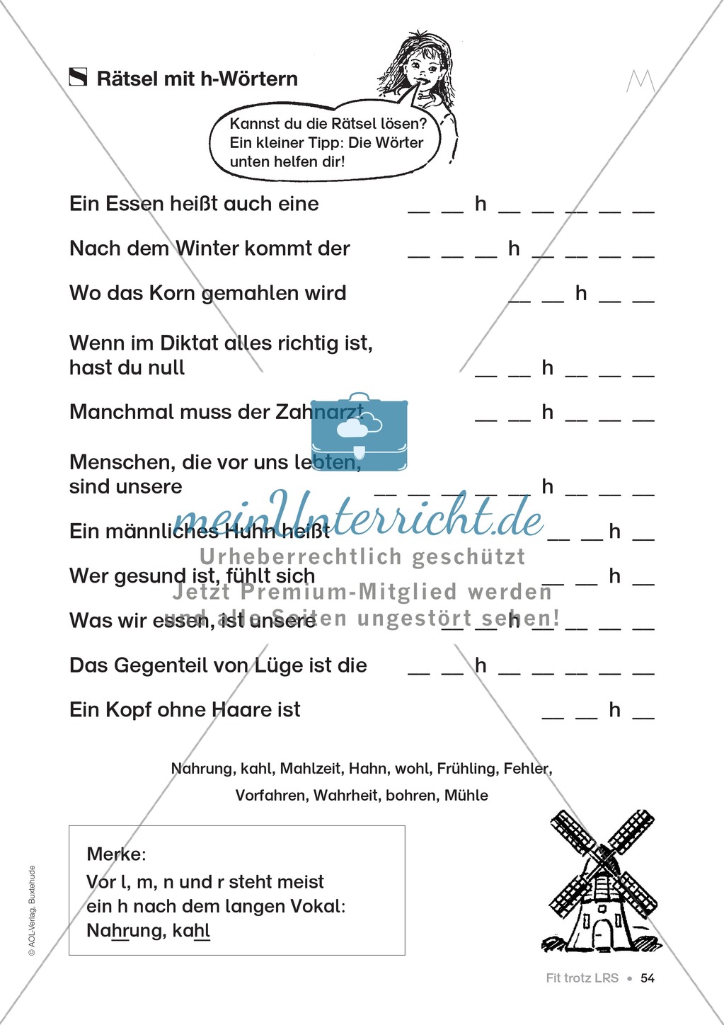 Übungen für Kinder mit LRS: Strategien für Rechtschreibübungen - Silbenschwingen, Verlängerungswörter, Merkwörter und Ableiten Preview 46
