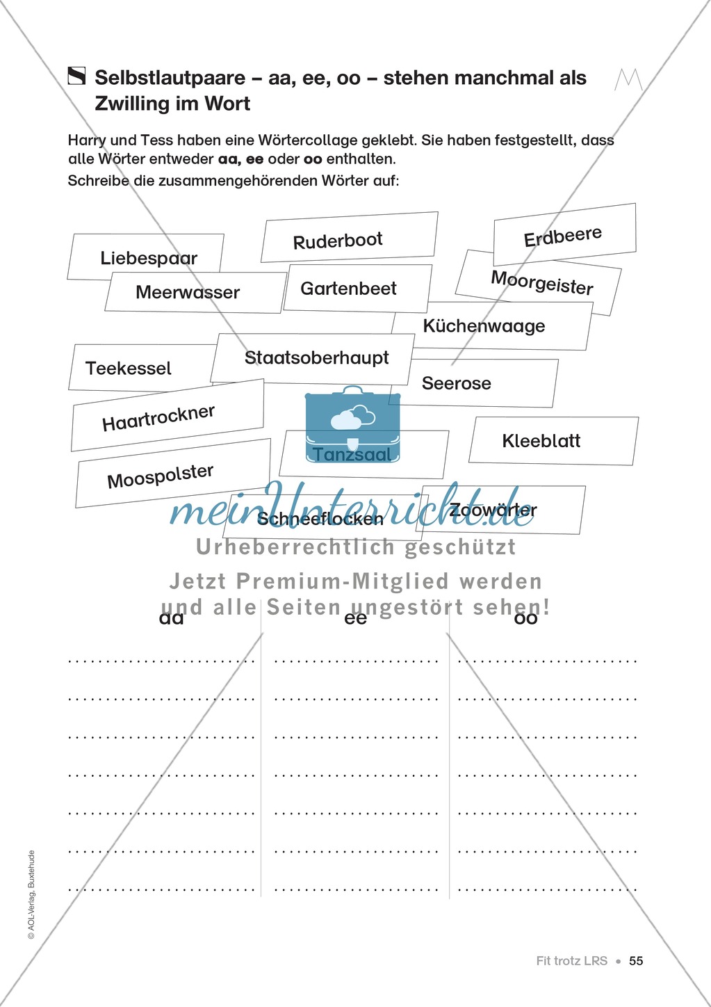 Übungen für Kinder mit LRS: Strategien für Rechtschreibübungen - Silbenschwingen, Verlängerungswörter, Merkwörter und Ableiten Preview 47