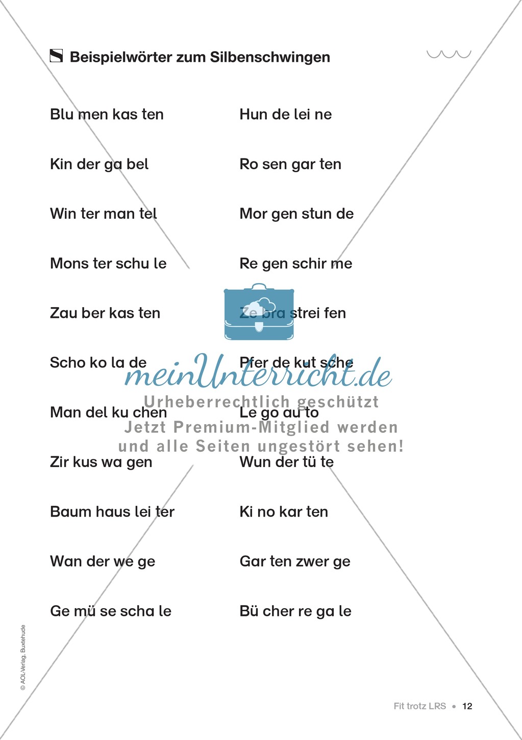 Übungen für Kinder mit LRS: Strategien für Rechtschreibübungen - Silbenschwingen, Verlängerungswörter, Merkwörter und Ableiten Preview 4