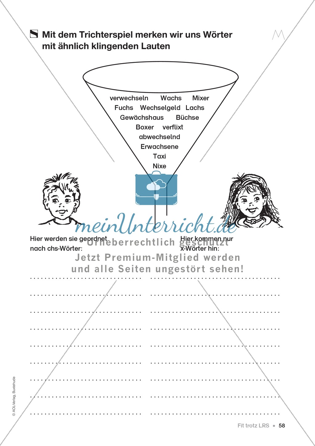 Übungen für Kinder mit LRS: Strategien für Rechtschreibübungen - Silbenschwingen, Verlängerungswörter, Merkwörter und Ableiten Preview 50