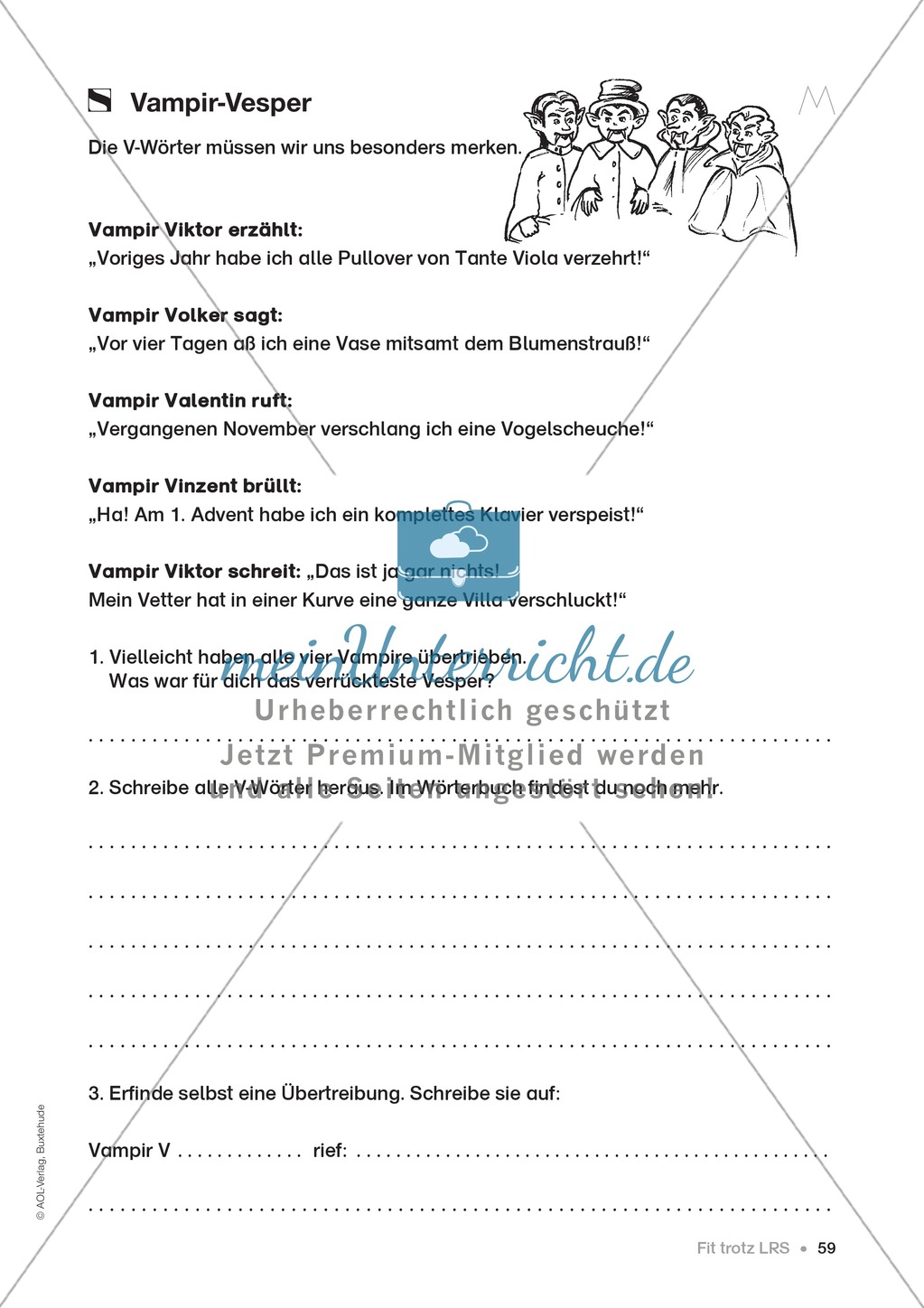 Übungen für Kinder mit LRS: Strategien für Rechtschreibübungen - Silbenschwingen, Verlängerungswörter, Merkwörter und Ableiten Preview 51
