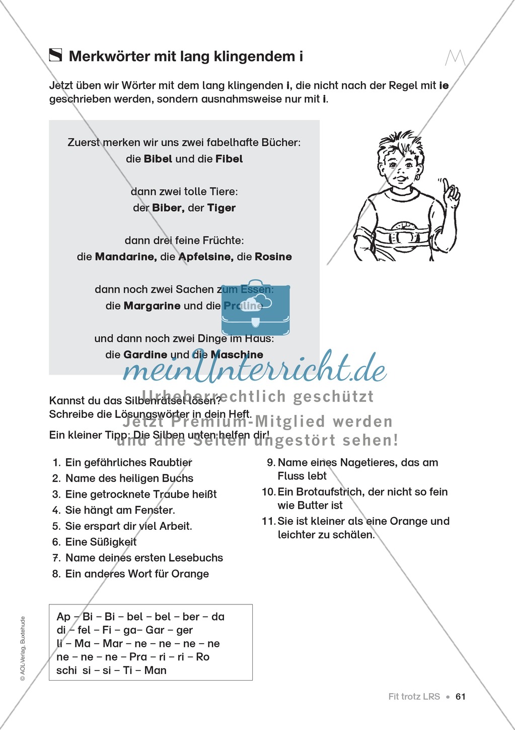 Übungen für Kinder mit LRS: Strategien für Rechtschreibübungen - Silbenschwingen, Verlängerungswörter, Merkwörter und Ableiten Preview 53