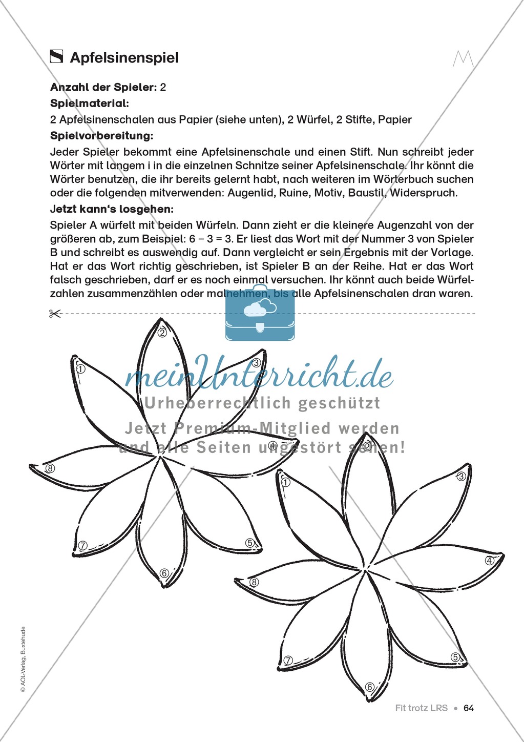 Übungen für Kinder mit LRS: Strategien für Rechtschreibübungen - Silbenschwingen, Verlängerungswörter, Merkwörter und Ableiten Preview 56