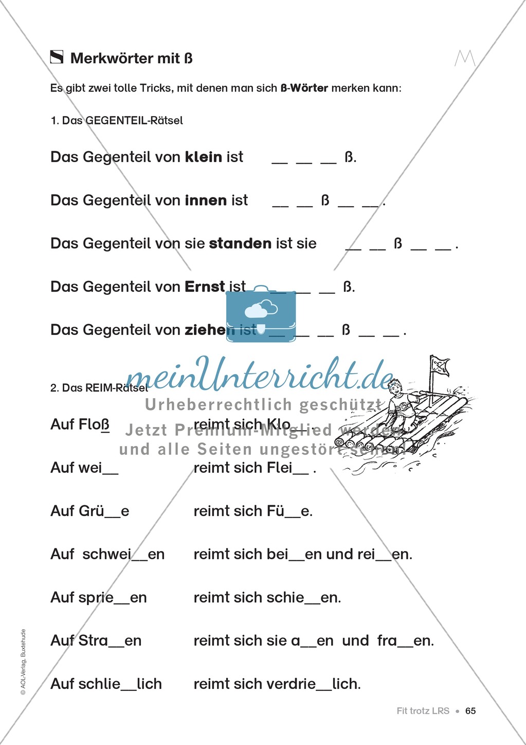 Übungen für Kinder mit LRS: Strategien für Rechtschreibübungen - Silbenschwingen, Verlängerungswörter, Merkwörter und Ableiten Preview 57