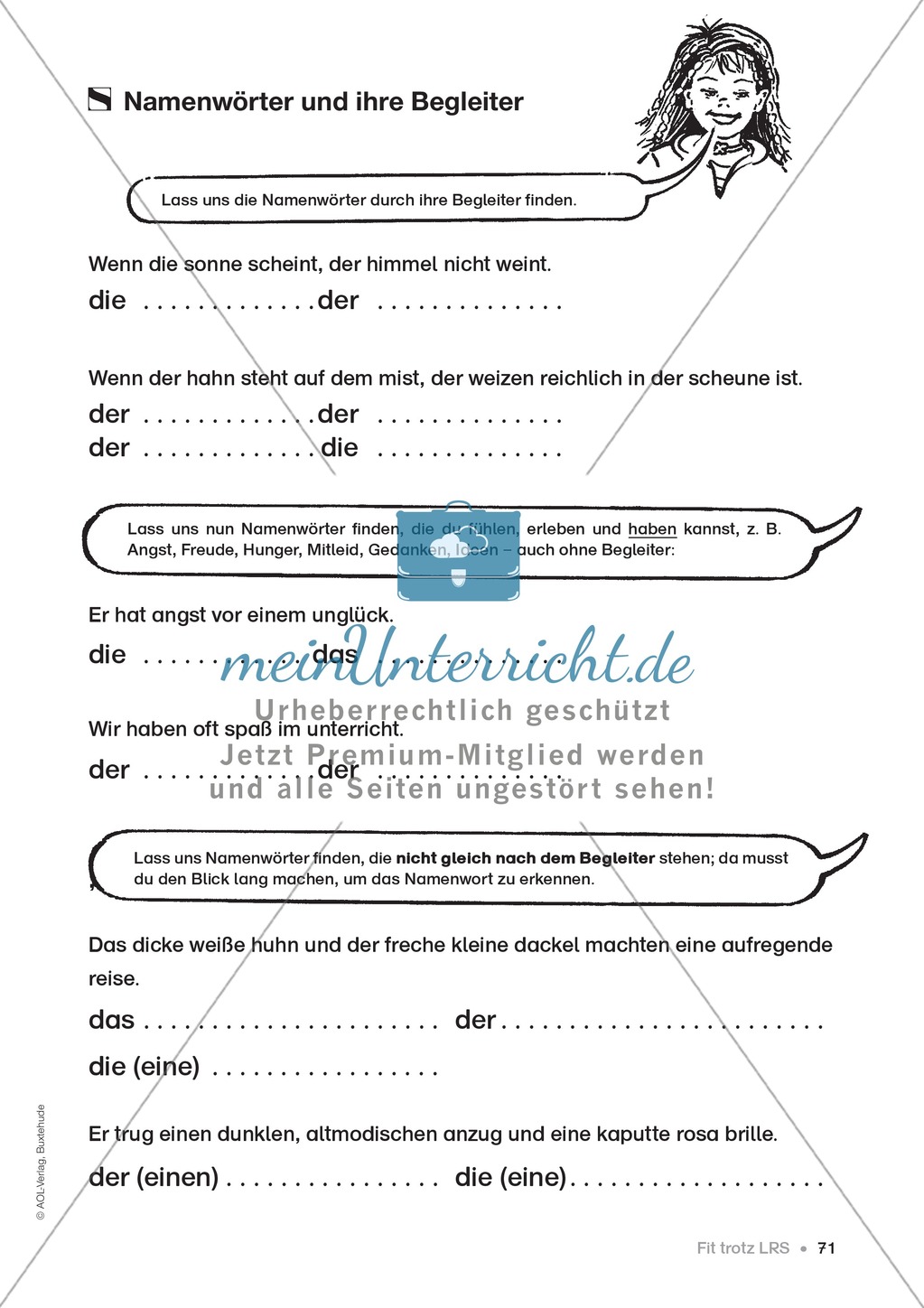Übungen für Kinder mit LRS: Strategien für Rechtschreibübungen - Silbenschwingen, Verlängerungswörter, Merkwörter und Ableiten Preview 63