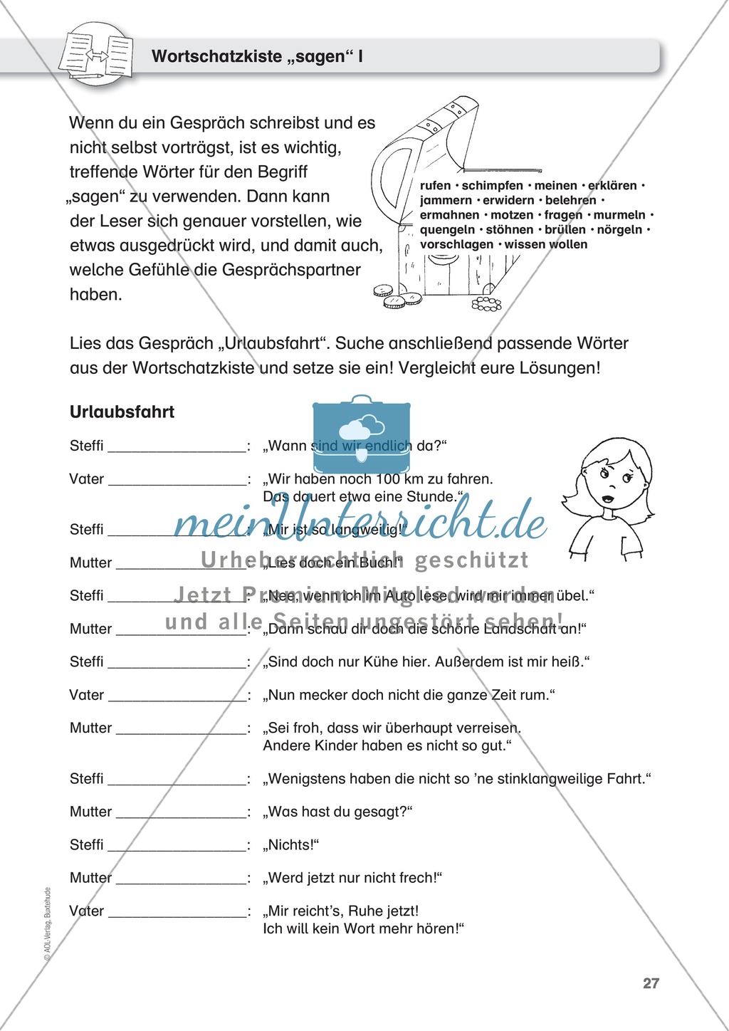 Dialoge schreiben - Missverständnisse und Gründe, Schatzwortkiste "sagen", Merkmale eines gelungenen Gesprächs Preview 3
