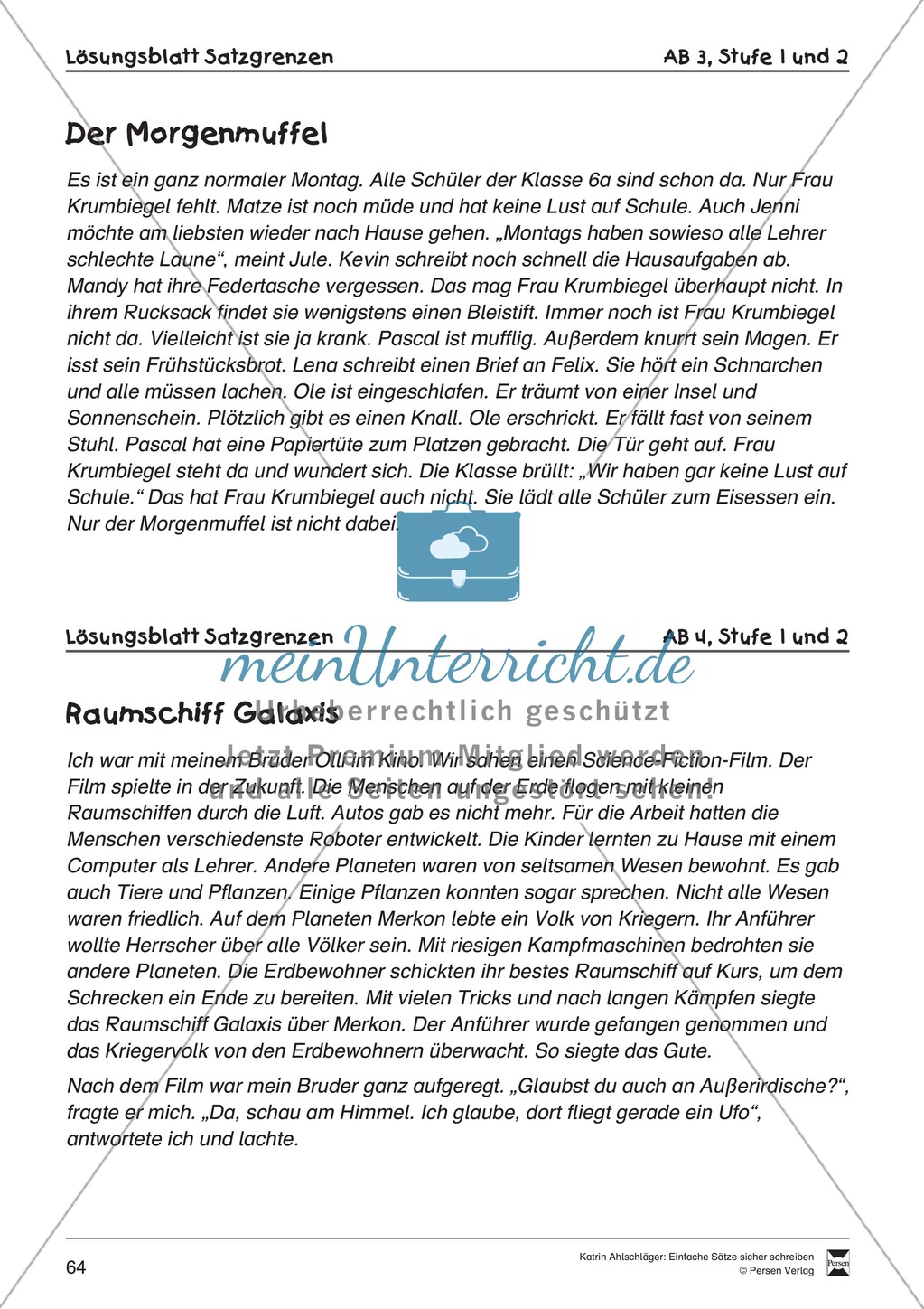 Einfache Sätze richtig schreiben: Übungsblätter zu Satzgrenzen Preview 10