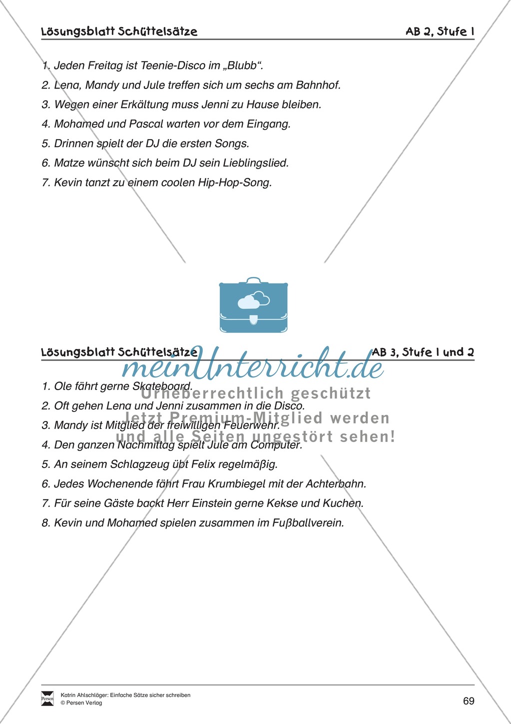 Einfache Sätze richtig schreiben: Übungsblätter zu Schüttelsätzen Preview 11
