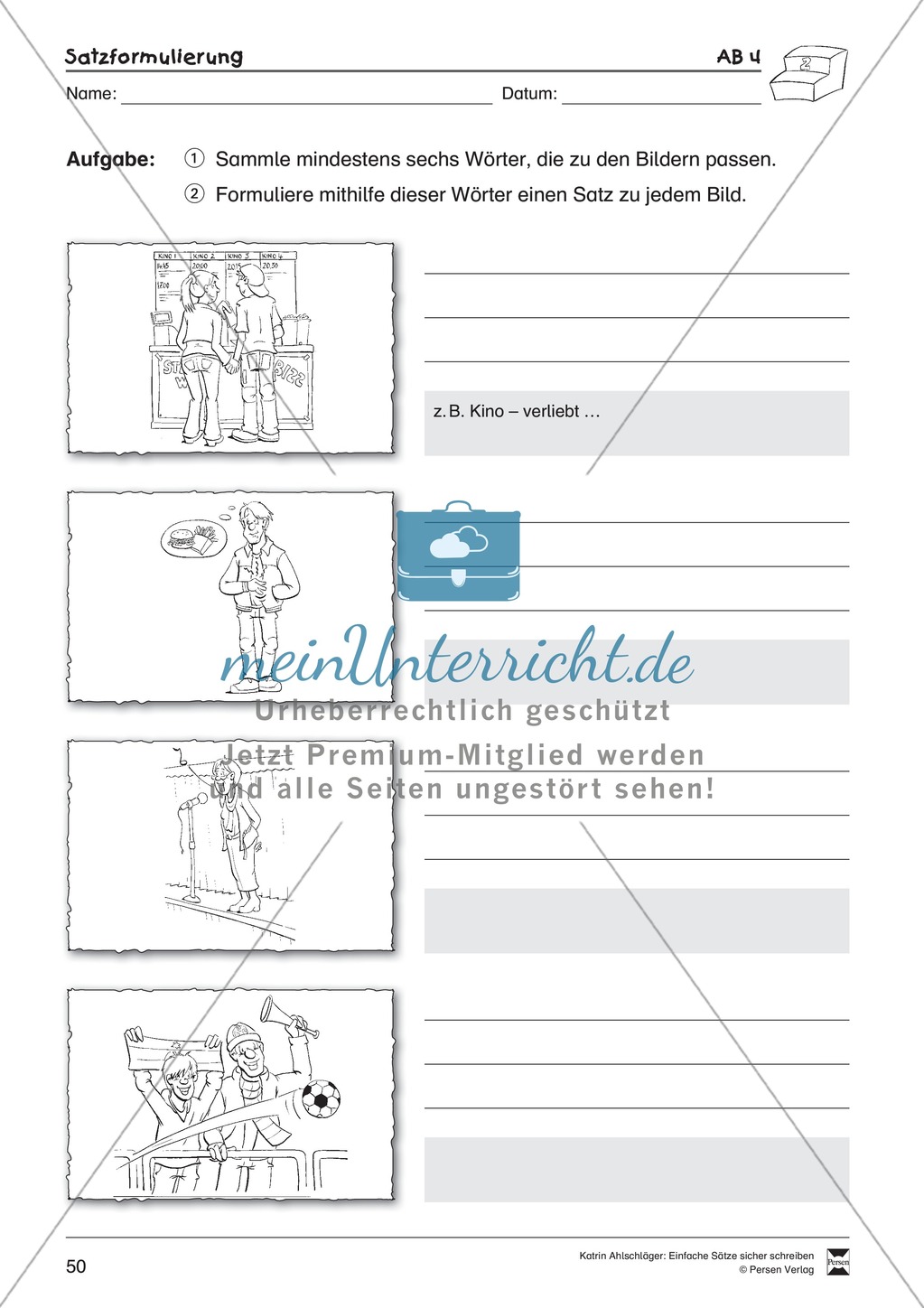 Einfache Sätze richtig schreiben: Übungsblätter zu Satzformulierungen Preview 8
