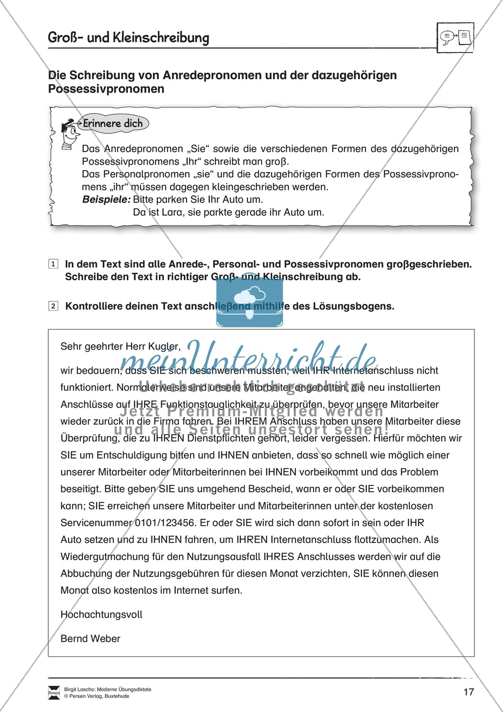 Übungsdiktate zum Üben von Groß- und Kleinschreibung durchführen Preview 4