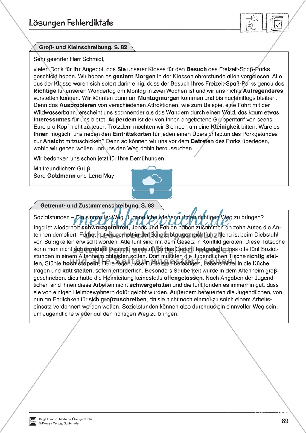 Fehlerdiktate zum Üben von Groß- und Kleinschreibung Preview 2