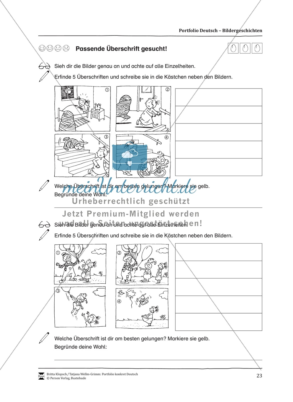 Kopiervorlagen für Aufsatzerziehung am Beispiel Bildergeschichte Preview 15