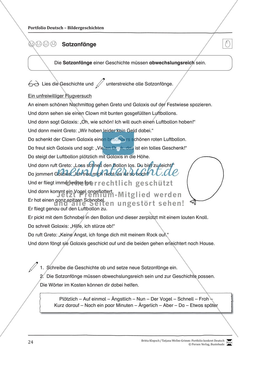 Kopiervorlagen für Aufsatzerziehung am Beispiel Bildergeschichte Preview 16
