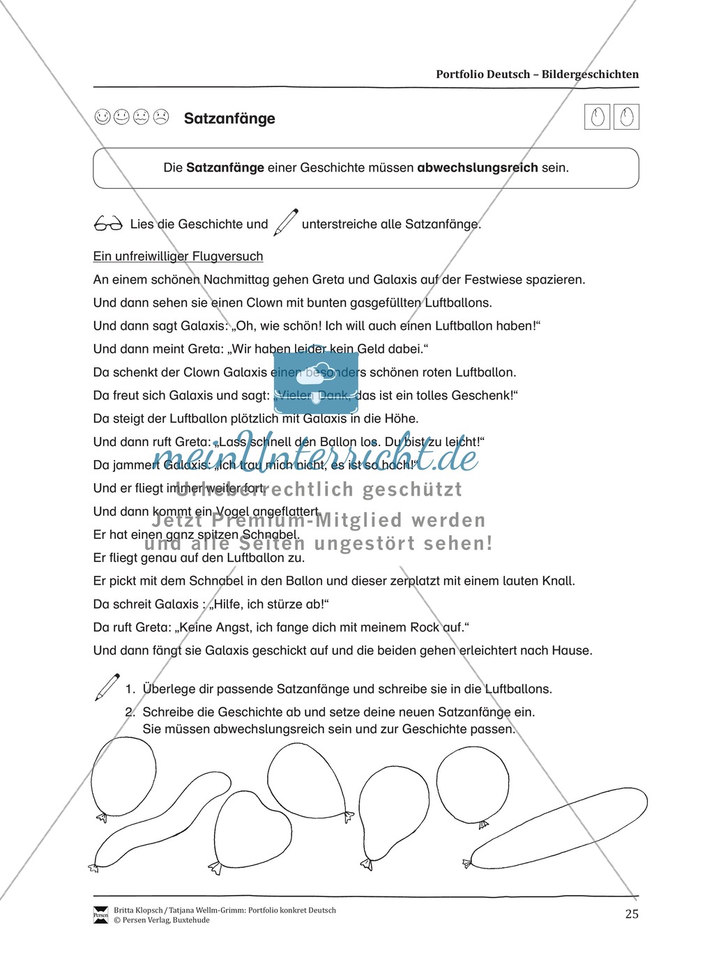 Kopiervorlagen für Aufsatzerziehung am Beispiel Bildergeschichte Preview 17