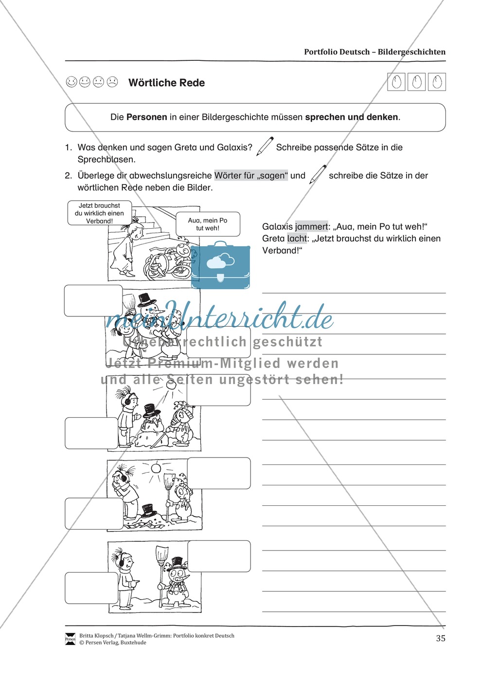 Kopiervorlagen für Aufsatzerziehung am Beispiel Bildergeschichte Preview 27
