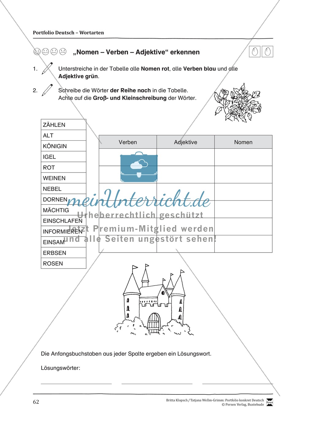 Kopiervorlagen für den Themenbereich Wortarten Preview 20