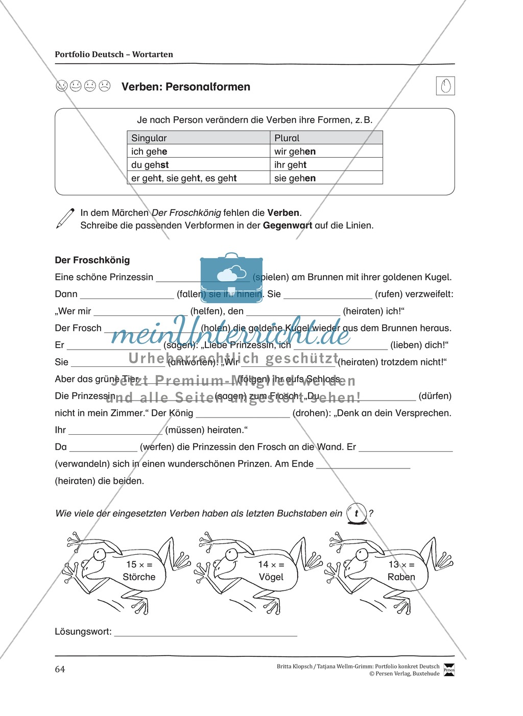 Kopiervorlagen für den Themenbereich Wortarten Preview 22