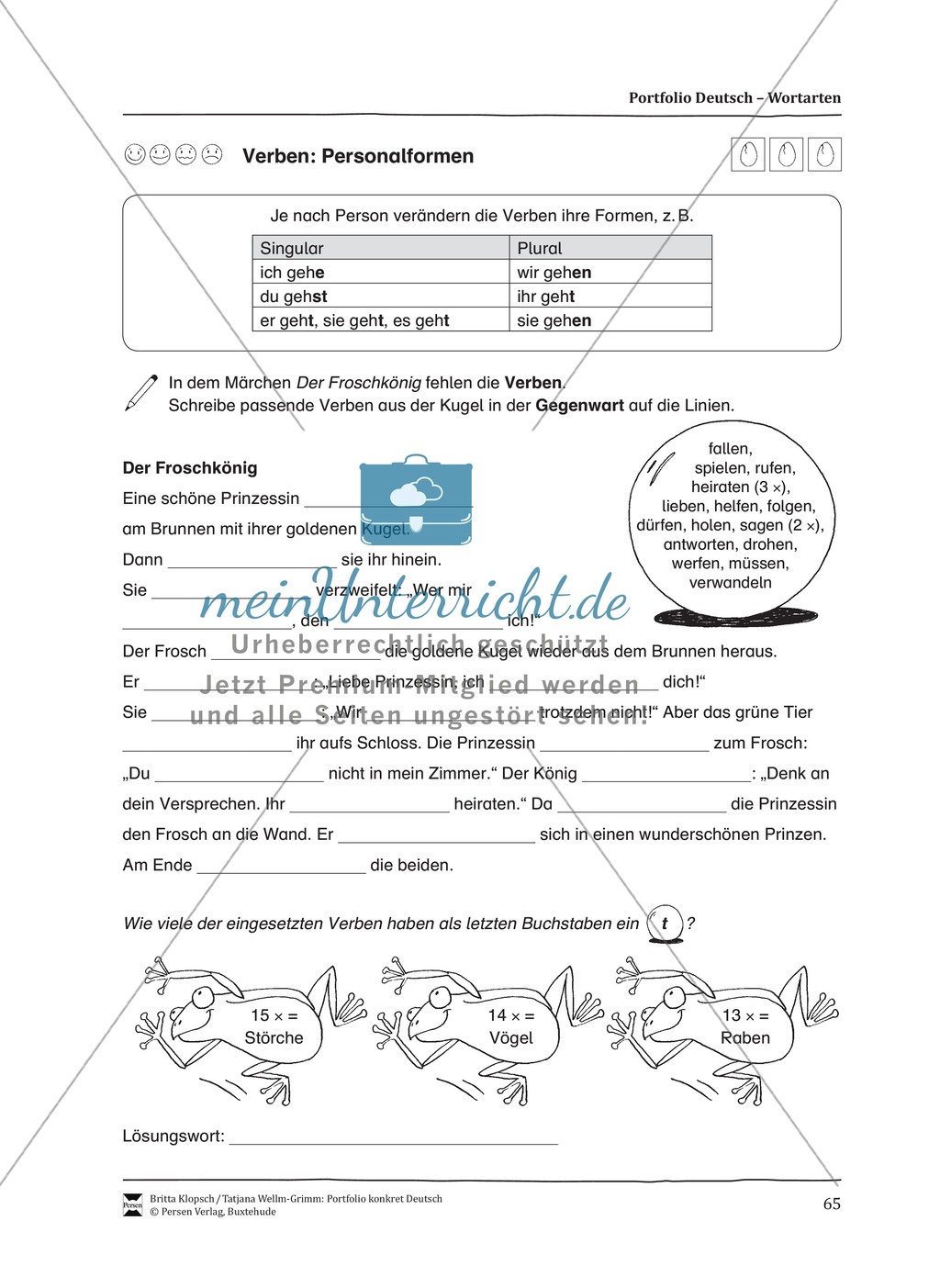 Kopiervorlagen für den Themenbereich Wortarten Preview 23