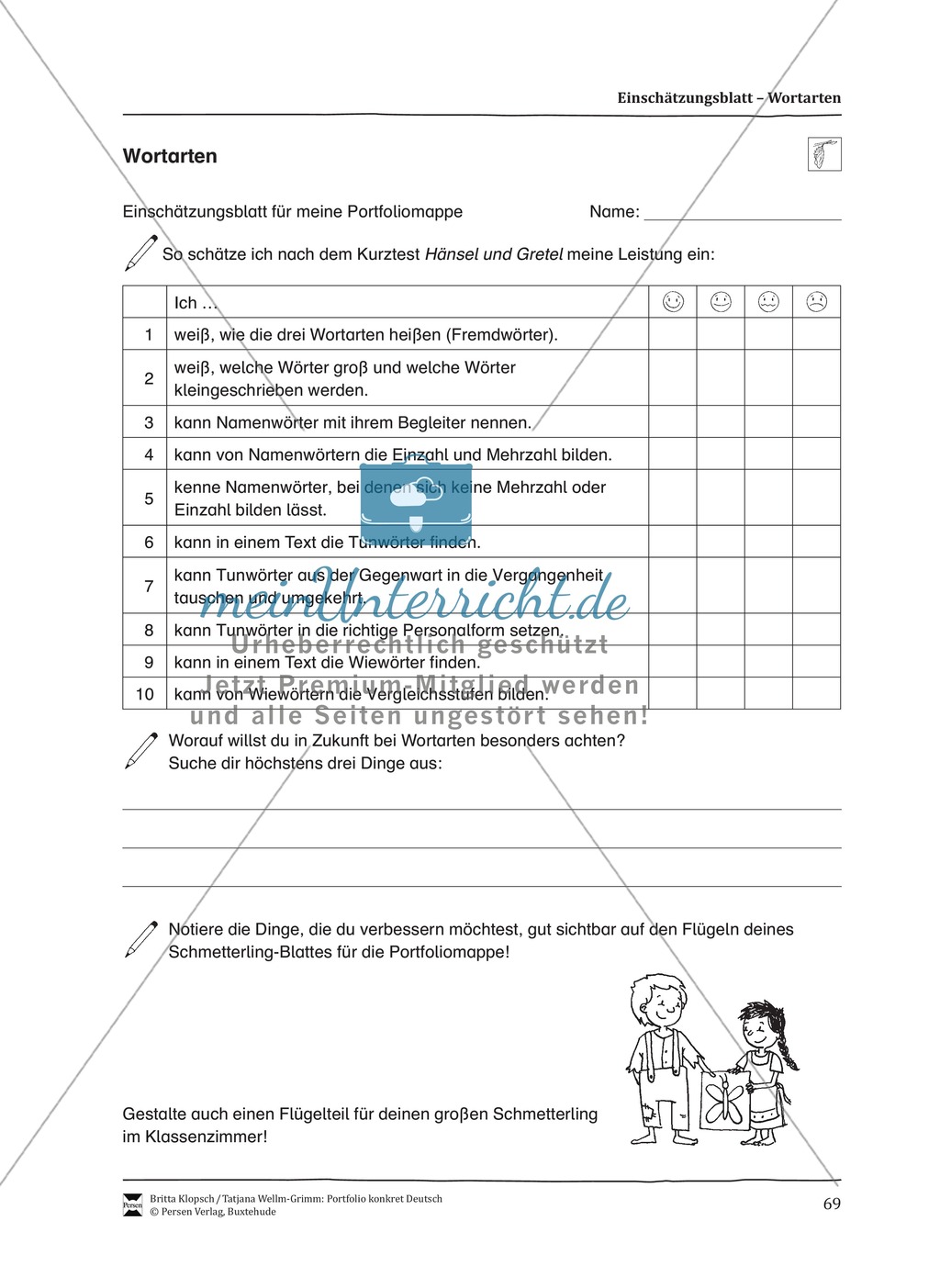 Kopiervorlagen für den Themenbereich Wortarten Preview 27
