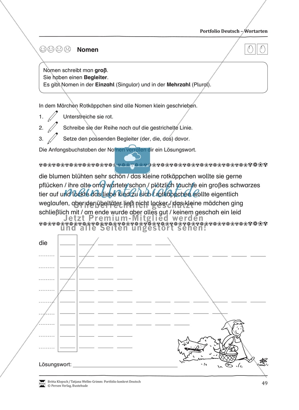 Kopiervorlagen für den Themenbereich Wortarten Preview 7